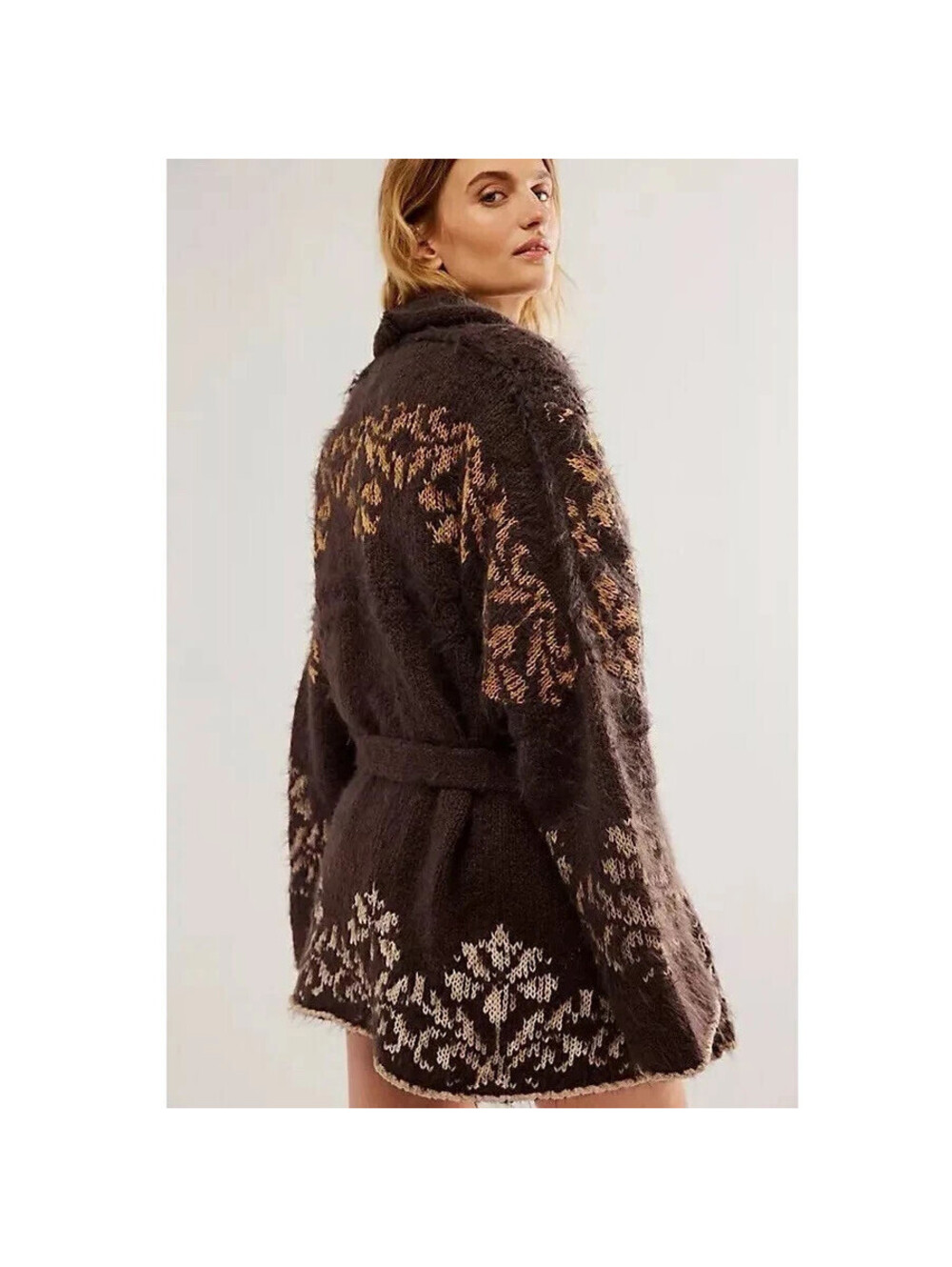 NEW, Free People Cable Mix Cardi in Multicolor Sz M #MD2691